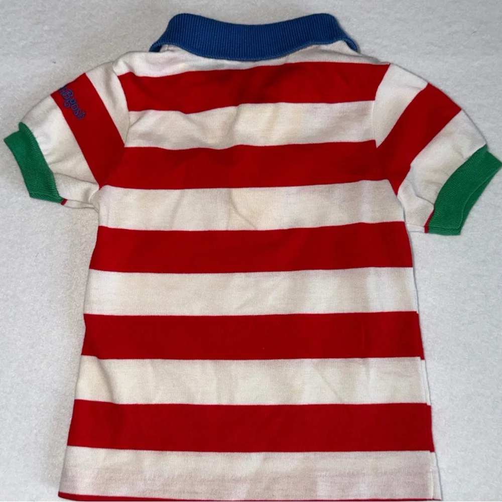 VTG OshKosh B'gosh Red and White Striped Polo